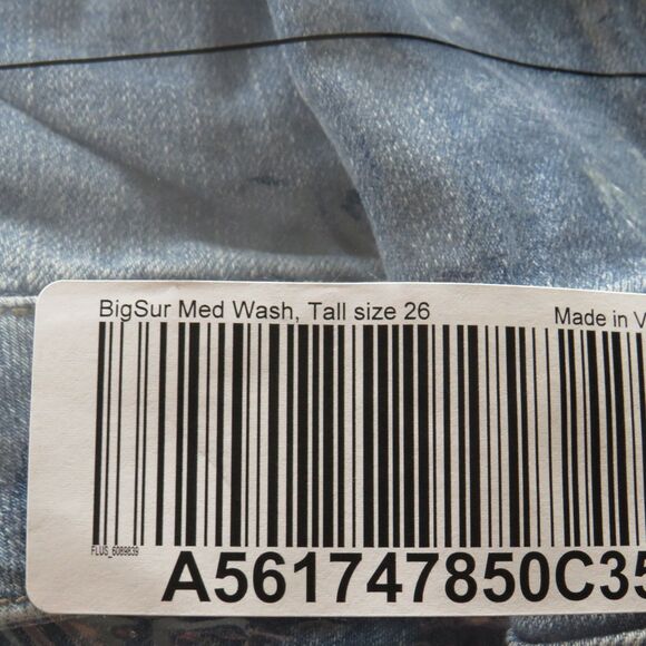 Candace Cameron Bure BigSur Med Wash Pacific Denim Cropped Jeans Plus 26W TALL - Picture 3 of 11